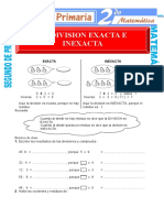 La Division Exacta e Inexacta para Segundo de Primaria