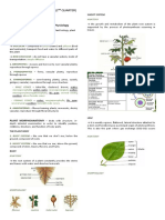 General Biology Reviewer (2: I. PLANT BIOLOGY: Anatomy and Physiology