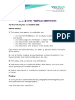 Strategies For Reading Academic Texts