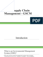 Green Supply Chain Management - GSCM