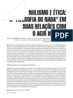 Niilismo e Ética A Filosofia Do Nada em Suas Relações Com o Agir Humano PDF