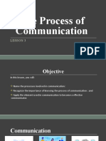 The Process of Communication: Lesson 3