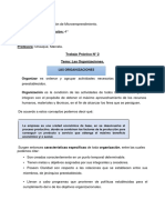 Trabajo Práctico Bspa N°7089. Organizaciones