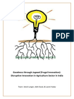 Goodness Through Jugaad (Frugal Innovation) - Disruptive Innovation in Agriculture Sector in India