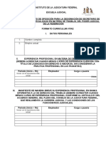 Formato CV Secretario de Juzgado