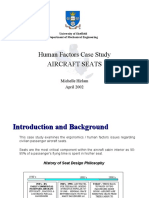 Human Factors Case Study Aircraft Seats: Michelle Hirlam April 2002