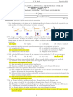 Universidad Nacional Aut Onoma de Honduras Unah-Vs Departamento de F Isica F Isica General 1 Examen Trabajo Energ Ia Y Cantidad Movimeinto