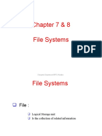 Chapter 7 & 8 File Systems: Computer Department SPIT, Piludara