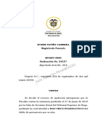 VIGENCIA DE LA MEDIDA DE ASEGURAMIENTO ES HASTA ANUNCIO DE SENTIDO DE FALLO SP3607-2020 Rad. 56157