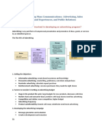 Chapter 18: Managing Mass Communications: Advertising, Sales Promotions, Events and Experiences, and Public Relations