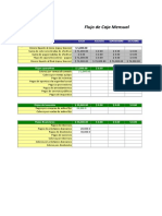 Planilla de Excel para Flujo de Caja Mensual Cashflow