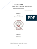 Article Review: Equity Opportunism in The Law of Contract: A Case Study in Fusion by Diffusion - Tan Zhong Xing