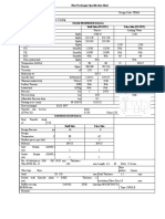 Heat Exchanger Specification Sheet