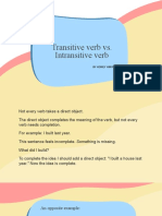 Transitive and Intransitive Verb