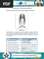 Learning Activity 2 / Actividad de Aprendizaje 2 Evidence: Memorable Moments / Evidence: Mementos Memorable