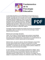 Fundamento de Psicología Educativa