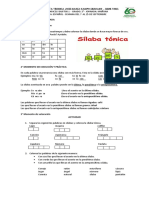 Español La Sílaba Acentuada Del 7 Al 25 de Septiembre PDF