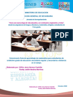 Solucionario Guía de Aprendizaje Matematica11mo Grado 2020