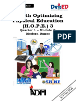 Health Optimizing Physical Education (H.O.P.E.) 3: Quarter 1 - Module 3: Modern Dance