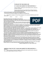 Elea Refuerzo Educativo English Test Abau Model 2020 Question 1: Read The Text 1 Below and Answer The Three Questions (2,5