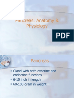 Pancrease ANATOMY AND PHYSIOLOGY