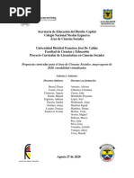 Propuesta Curricular para El Área de Ciencias Sociales. Mayo-Agosto de 2020. (Modalidad Virtualizada) - Fusionado PDF