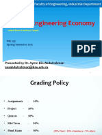 Basic of Engineering Economy: University of Jeddah, Faculty of Engineering, Industrial Department