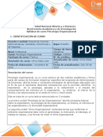 Syllabus Del Curso Psicología Organizacional