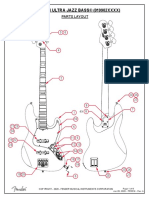 American Ultra Jazz Bass® (019902Xxxx) : Parts Layout