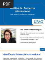 Gestión Del Comercio Internacional: Dra. Janett Erika Bermeo Rodríguez