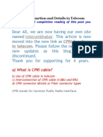 CPRI Cable Function and Details in Telecom