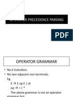 Operator Precedence