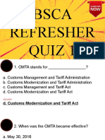 BSCA Refresher Quiz 1