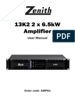 13K2 2 X 6.5kW Amplifier: User Manual