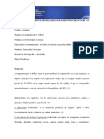 Oxigenoterapia en Pacientes Adultos Positivos para Covid 19