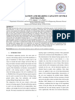 Shaft Configuration and Bearing Capacity of Pile Foundation: T. W. Adejumo, I. L. Boiko