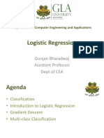 Logistic Regression: Gunjan Bharadwaj Assistant Professor Dept of CEA