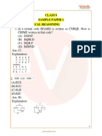 Nso Science Olympiad Sample Question Paper 1 Class 9