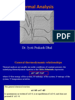 Thermal Analysis: Dr. Jyoti Prakash Dhal