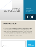 Leontief Input Output Model: Presented by Yash Khandelwal (20212666)