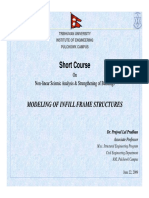 Short Course Short Course: Modeling of Infill Frame Structures Modeling of Infill Frame Structures