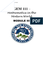 GEM 111 (Mathematics in The Modern World) - Module III PDF