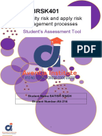 BSBRSK401 - Student Assessment Tasks