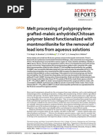 Melt Processing of Polypropylene-Grafted-Maleic Anhydride/chitosan Polymer Blend Functionalized With Montmorillonite For The Removal of Lead Ions From Aqueous Solutions