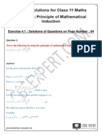 NCERT Solutions For Class 11 Maths Chapter 04 Principle of Mathematical Induction