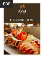 Ujamaa Restaurant Menu