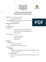 Contextualized Lesson Plan in Reading and Writing Skills: I. Objective: Write A Draft of A Poject Proposal