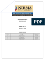 Group Assignment Business Law: Prof. M. C. Gupta