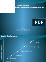 Training On Quality Improvement Methods/Techniques: by Shaik Urdanda Saheb