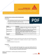 Method Statement - Cementitious Grouting